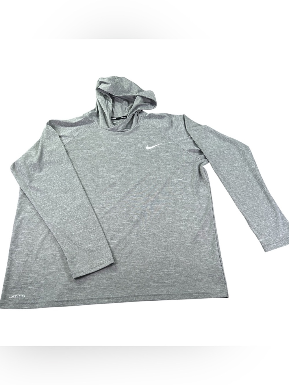 Nike Swim Hydroguard Essential Hoodie Men XL Dri-FIT UV Rash Guard Particle Grey
